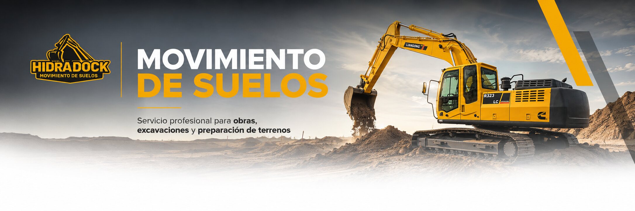 Hidra Dock — Movimiento de suelos. Servicio profesional para obras, excavaciones y preparación de terrenos.